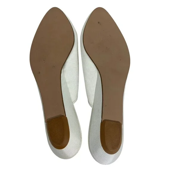 Port Of Naples Womens Ivory Slip-On Embroidered Mules Made In Italy Size 10B - Picture 6 of 9